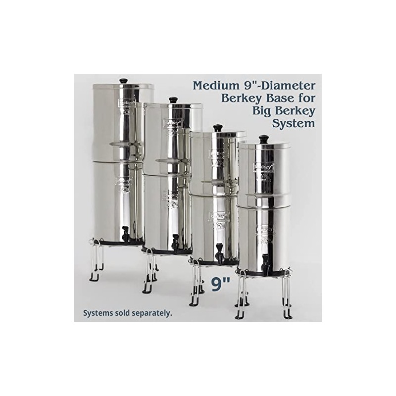 Medium Berkey Base Stainless Steel Stand Raises Your Big Berkey