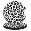 Leopard Print Car Coasters,Cute Car Assecories for Women,Universal Auto Anti