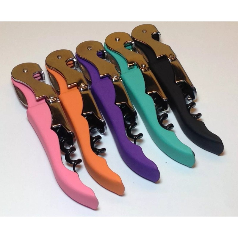 TIPSY Wine Accessories Soft Velvet Touch Waiters Double Hinge Corkscrew