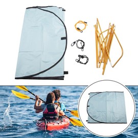 Single Kayak Awning, Kayak Boat Sun Shade Canopy with Mount Base Hardware Kit for Inflatable Boat Kayak Outdoor Fishing Drifting(Grey)