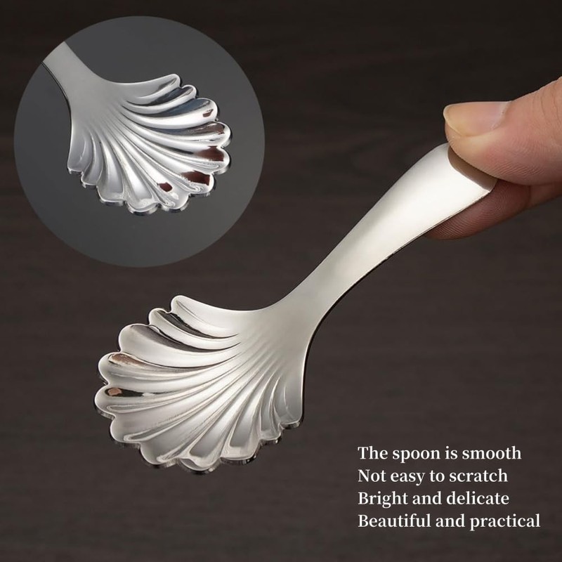 KAEGOUSY 3 Pcs Short Handle Spoons Dessert Spoon Mini Short