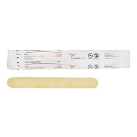Cardinal Health C1560-006 Sterile Wood Tongue Depressor, Senior/Adult, 6IN, Case of 1000 (1 case of 10 Boxes of 100)