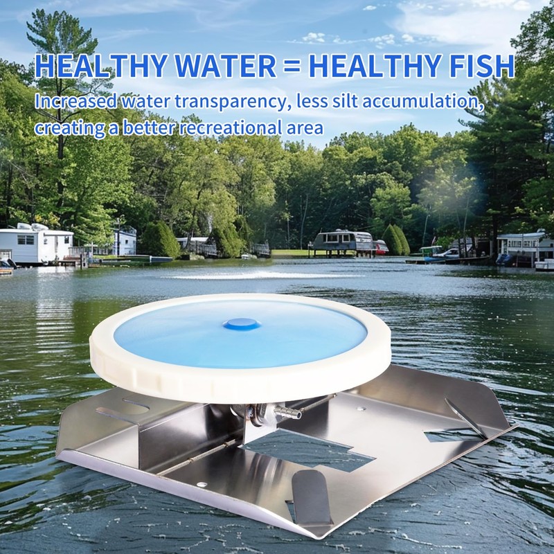 MEISHUNDA Pond & Lake Aeration Accessories, Stainless Steel Chassis, Silicone