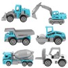 6pcs 1:64 Engineering Car Model Alloy Simulation Vehicle Car Model
