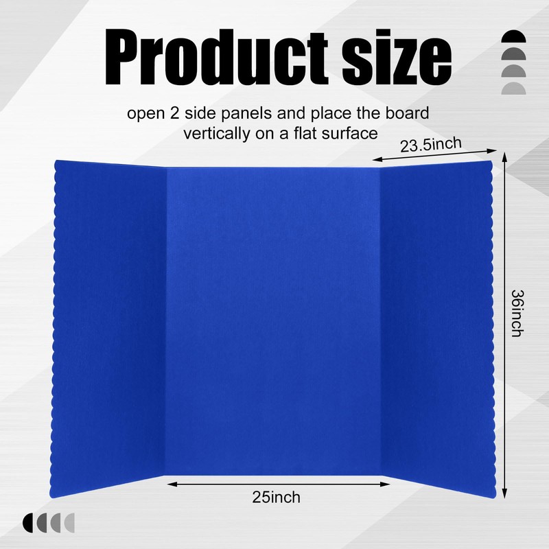 Paterr Trifold Poster Board with Storage Bag, Hook and Loop