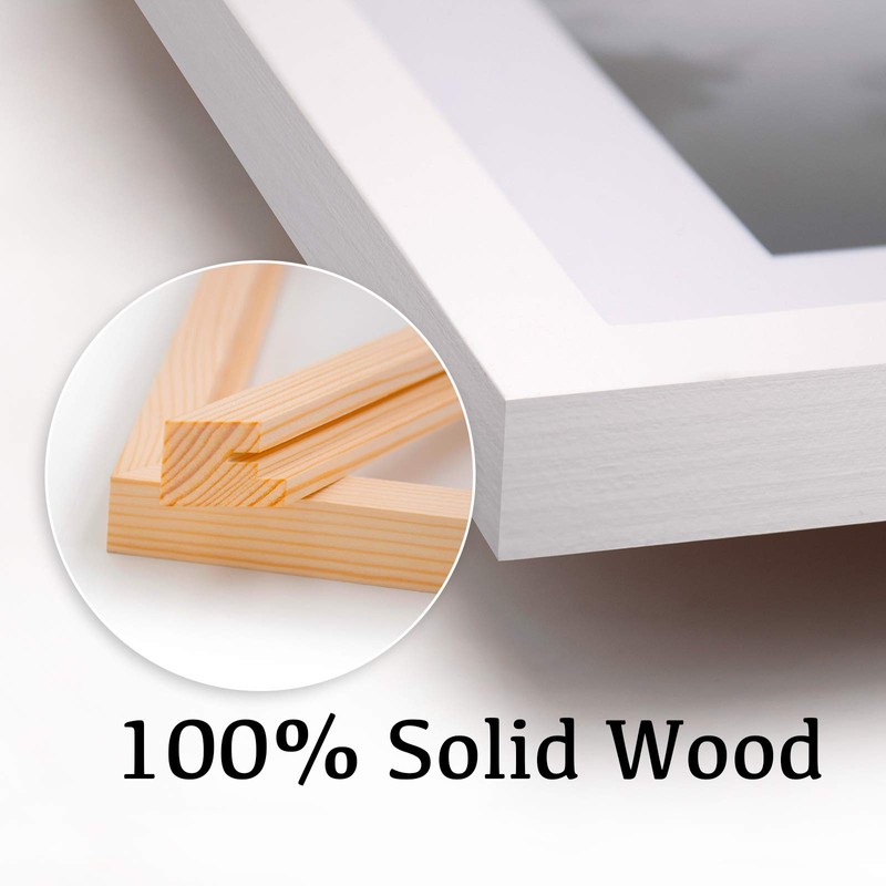 Egofine 8.5x11 Picture Frames Set of 4, Made of Solid