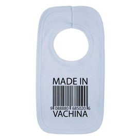 Kickass Tees Made in Vachina 1 Baby Bib One Size Blue Funny Naughty Cute New Born Gift Present