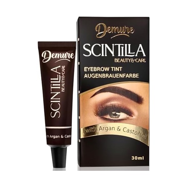 Demure Eyebrow Tint Set with Developer, 20+ Applications, Up to