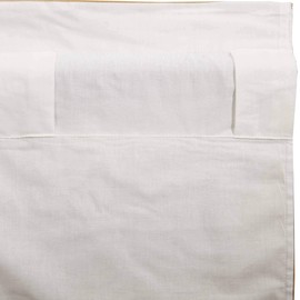 VHC Brands Simple Life Flax Solid Color Cotton Linen Blend Farmhouse Curtains Rod Pocket Drawstring Ties Prairie Panel Pair, Khaki Tan