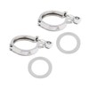 QiiMii Stainless Steel 304 Single Pin Heavy Duty Tri Clamp