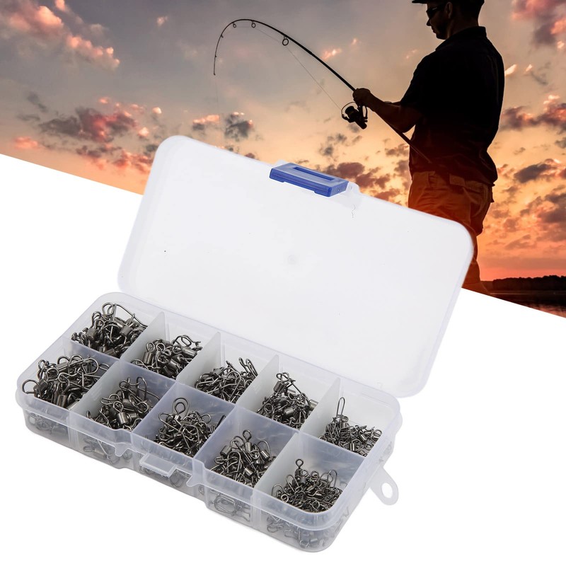 Juego de Broches Giratorios de Pesca de 210 Uds., Barril