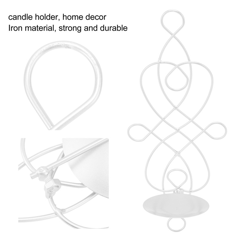 2 Sets Iron Wall Candle Sconce Holder Foldable Deformation Resistance