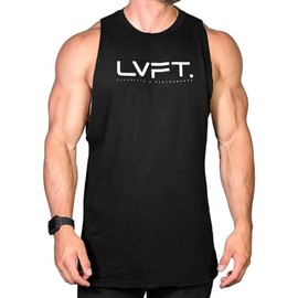 Lingt Chic Men's Muscle Gym Sleeveless Tank Top Bodybuilding Fitness Workouts and Outdoor Running (Medium, Black)