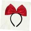 Beavorty Sequin Hair Hoop with Big Bowknot Design Comfortable Headband