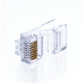 Cctv4Less RJ-45 Cat5e UTP Conector LAN Ethernet Enchufe Red (Paquete de 50/100/200/500/1000), 200