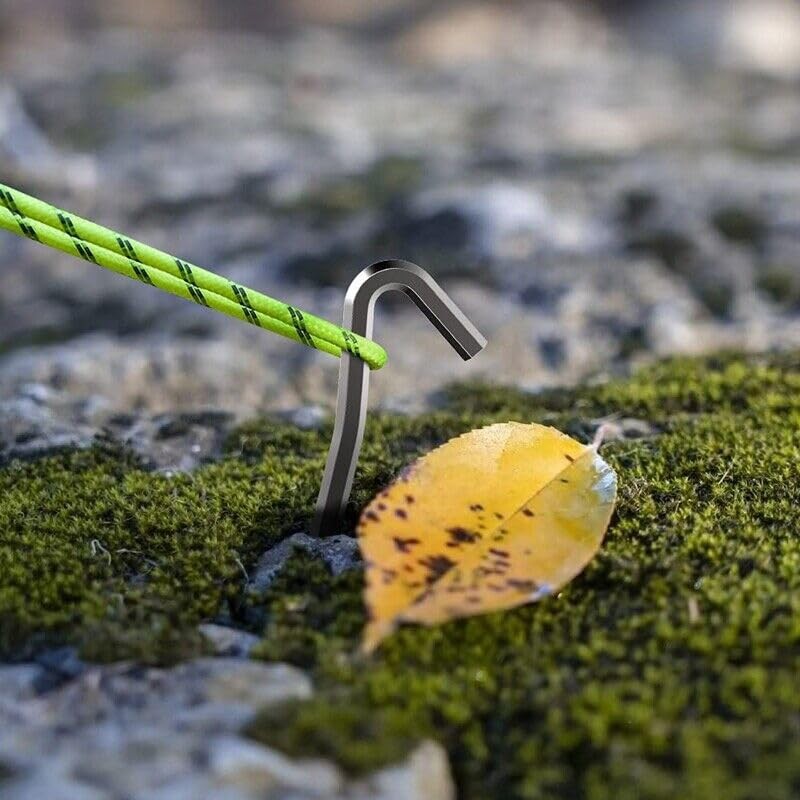 12PCS Tent Pegs Steel Ground Camping Stakes Outdoor Nail 6mm