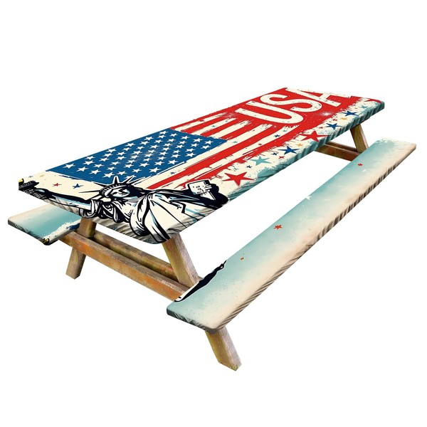Picnic Table Cover with Bench Covers Camping Essentials Waterproof Windproof