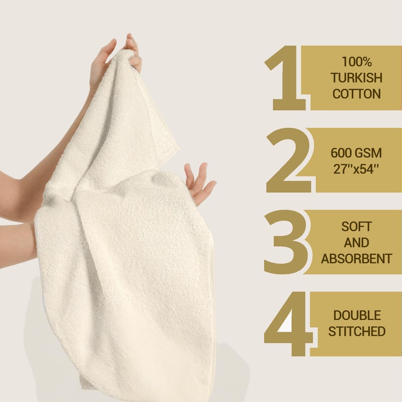 GT Globaltex Fine Linens Bath Towel Collection Spa&Sofya (Beige, 1