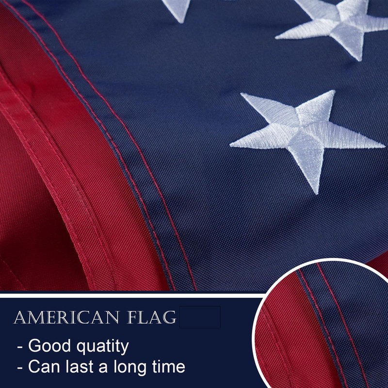 Bradford American Flag 4x6 ft Pole Sleeve for Outside, Heavy