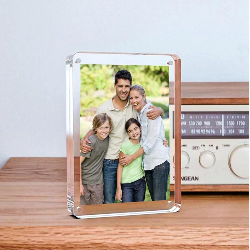 kuchisity 3'' x 3'' Acrylic Picture Frames 12Pcs,20mm Clear Double