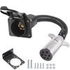 Ruibapa 7 Pin Round to 7 Pin RV Trailer Adapter,7