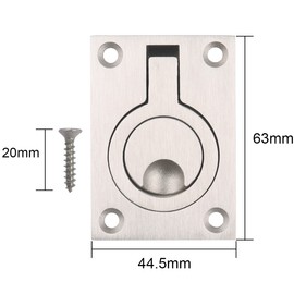 Wolfride Flush Ring Pull Handle 2 Pack Flush Lifting Handle Stainless Steel Flush Lift Ring for Furniture, Boat