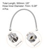 uxcell 20 Inch Long Faucet Supply Line Connector, 4pcs G1/2