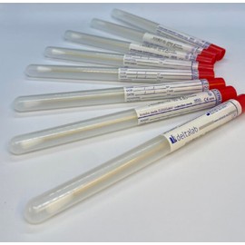 CMJ 5 x Sterile Transport Collection Swab 15cm Wooden Cotton Bud Applicator Tube DNA UK Seller