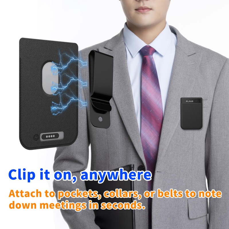 3-in-1 Kit for Plaud Note AI/Pro AI Recorder with Neck/Wrist/Clip,