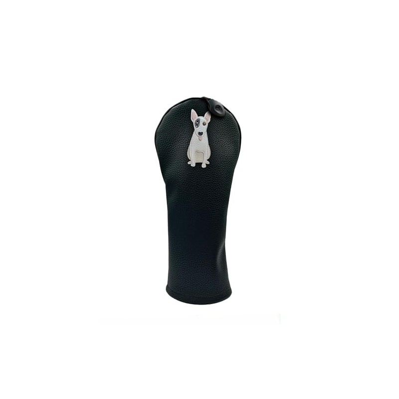 CHEZBABY Bull Terrier PU Leather Golf Club Covers Driver Headcovers