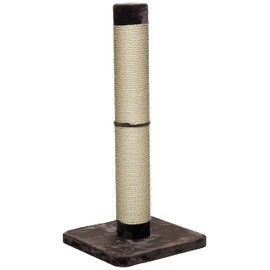 MidWest Homes for Pets Feline Nuvo Grand Forte Scratching Post, 41 Inches Tall, Heavy-Duty Sisal Post with Wide Base, Thick Brown Faux Fur, for Large and Multi-Cat Households