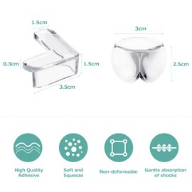 BillyBath 16 Stück Ecken&Kantenschutz Set, Schutzecken für Babys -Eckenschutz Transparent Tisch Geeignet für Verschiedene Möbel, um das Baby vor Verletzungen zu schützen