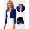 Allegra K Velvet Shrug for Women Long Sleeve Open Front