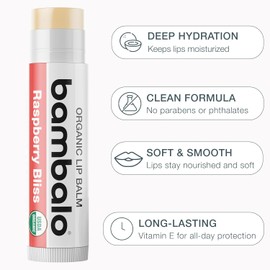 Paquete de 4 bálsamos labiales orgánicos de la USDA: cera de abejas, aceite de coco; el mejor reparador de labios para labios secos y agrietados; cuidado hidratante de labios