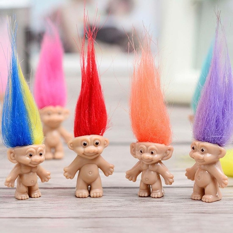 UEAVOID 10 Pieces Charming Collection Mini Troll Dolls PVC Vintage