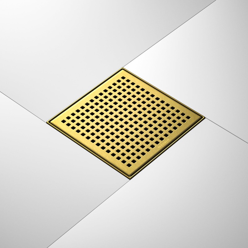 Bernkot Square Shower Drain 8", 304 Stainless Steel Floor Drain