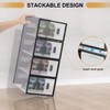 BALEINE 3 Pack Stackable Shoe Storage Boxes Fit Size 9,