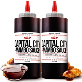 Capital City Mambo Sauce Mild, Washington DC Wing Sauces, Perfect Condiment for Wings Chicken Pork Beef Seafood Burgers Rice or Noodles, 12oz (2 Pack)
