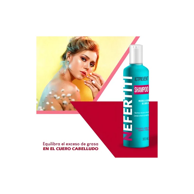 Shampoo Anticaida Del Cabello Actiprevent Nefertiti 300ml