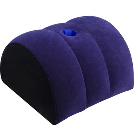 TheClover Portable Inflatable Wedge Pillow - Ultralight Travel Cushion for Leg Elevation, Knee & Back Support, Adjustable Firmness for Camping, Car, Home & Hotel (Blue)