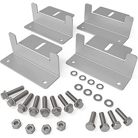 Solar Panel Mounting Z Bracket Set With Nuts and Bolts for RV, Boat, Roof, Wall and Other Off Grid Installations - 4 Units (Silver)