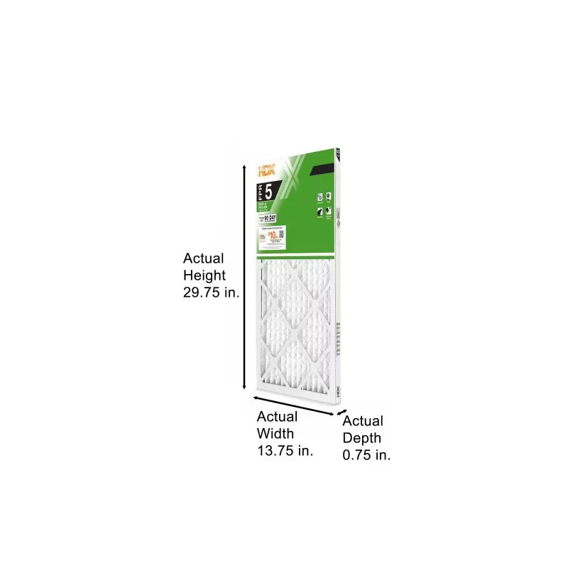 HDX 14 x 30 x 1 Standard Pleated Air Filter