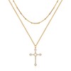 Fettero Women's Necklace 14k Gold Metal Allergy-Friendly Simple Pendant Chain
