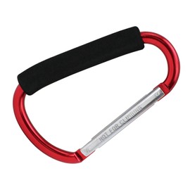 E-Value Aluminum Hanger Carabiner LL with Sponge Grip, Red