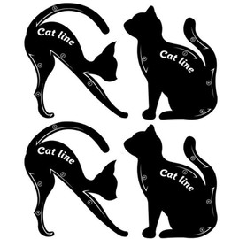 Alayna Eyeliner Stencils for Cat Eye Winged Eyeliner and Smokey Eyeshadow Applicators Shaper Tool Guide Cat Eyeliner Sticker Eyebrow Pencil Stencil 10 Different Effects, 4 Pack