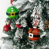 Fassory 3 Pcs 8cm Santa & Elves Christmas Baubles, Hanging