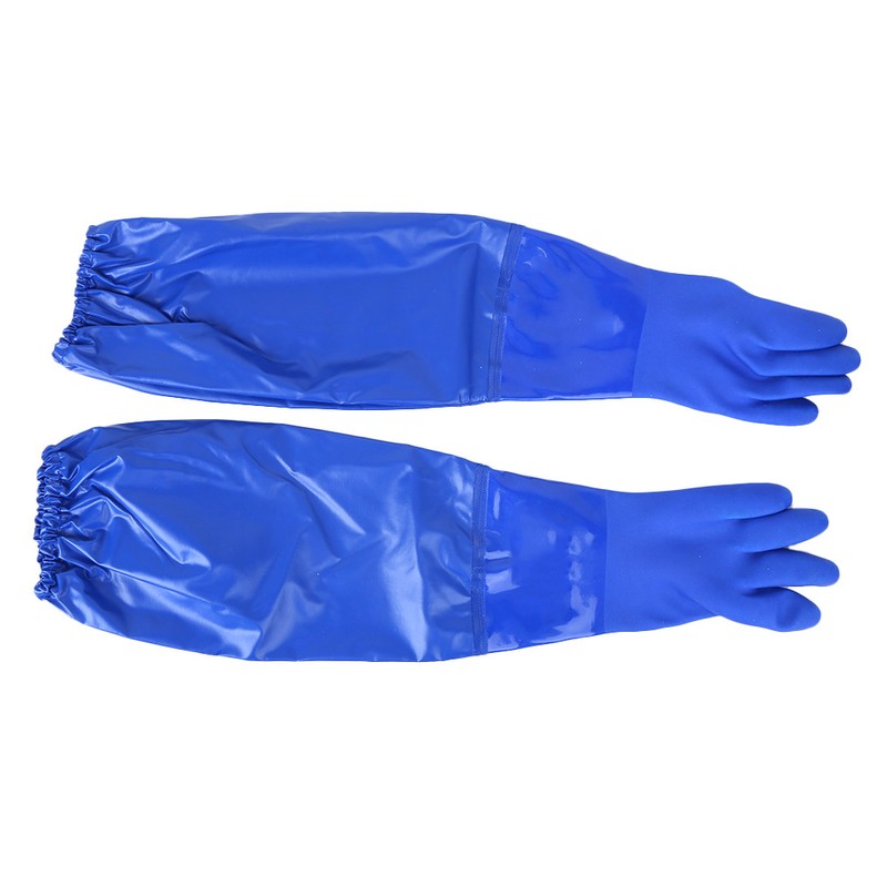 Long Sleeve Anti Chemical Gloves PVC Acid Alkali Oil Resistant