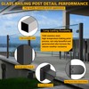 VoTwoofv Glass Railing Middle Post 33.46",304 Stainless Steel Glass Balustrade