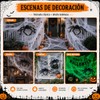Araña Gigante Halloween Decoracion con Telaraña Elástica Luminosa 100g