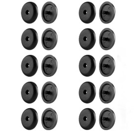 10Pcs Seat Belt Clip Seat Belt Stop Buttons Seat Belt Buckle Seat-Belt Stopper Clips Snap-On System No Welding Required Anti- slip Practical Seat Belt Stopper Retainer Buckle Buttons(Black)